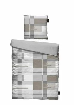 Sansibar Satin-Bettwäsche braungrau