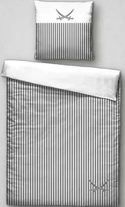 Sansibar Satin-Bettwäsche grau