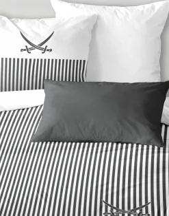 Sansibar Satin-Bettwäsche grau