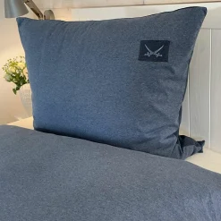 Sansibar Wende-Bettwäsche Jers blau