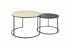 Satztisch schwarzsilberfarben