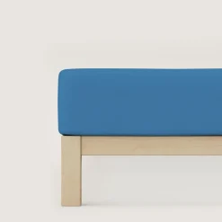schlafgut Casual-Spannbettlaken blau