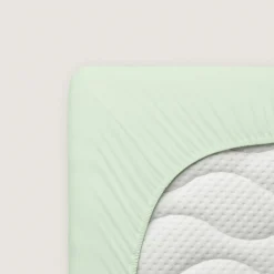 schlafgut Casual-Spannbettlaken grün