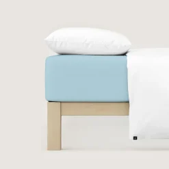 schlafgut Casual-Spannbettlaken blau