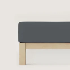 schlafgut Casual-Spannbettlaken grau