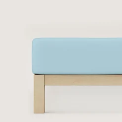 schlafgut Casual-Spannbettlaken blau