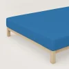 schlafgut Premium-Spannbettlaken blau
