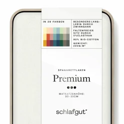 schlafgut Premium-Spannbettlaken weiß