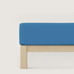 schlafgut Premium-Spannbettlaken blau