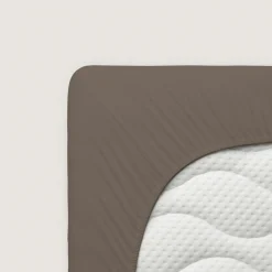 schlafgut Premium-Spannbettlaken braun