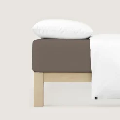 schlafgut Premium-Spannbettlaken braun