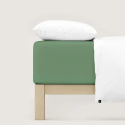 schlafgut Pure-Boxspring-Spannbettlaken grün