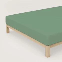 schlafgut Pure-Boxspring-Spannbettlaken grün