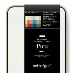 schlafgut Pure-Boxspring-Spannbettlaken weiß