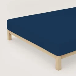 schlafgut Pure-Spannbettlaken blau