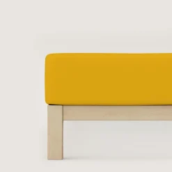 schlafgut Pure-Spannbettlaken gelb