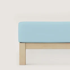schlafgut Pure-Spannbettlaken blau
