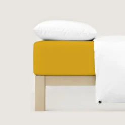 schlafgut Pure-Spannbettlaken gelb