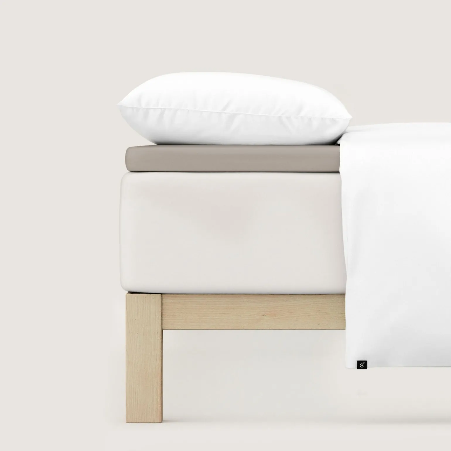 schlafgut Pure-Topper-Spannbettlaken braun