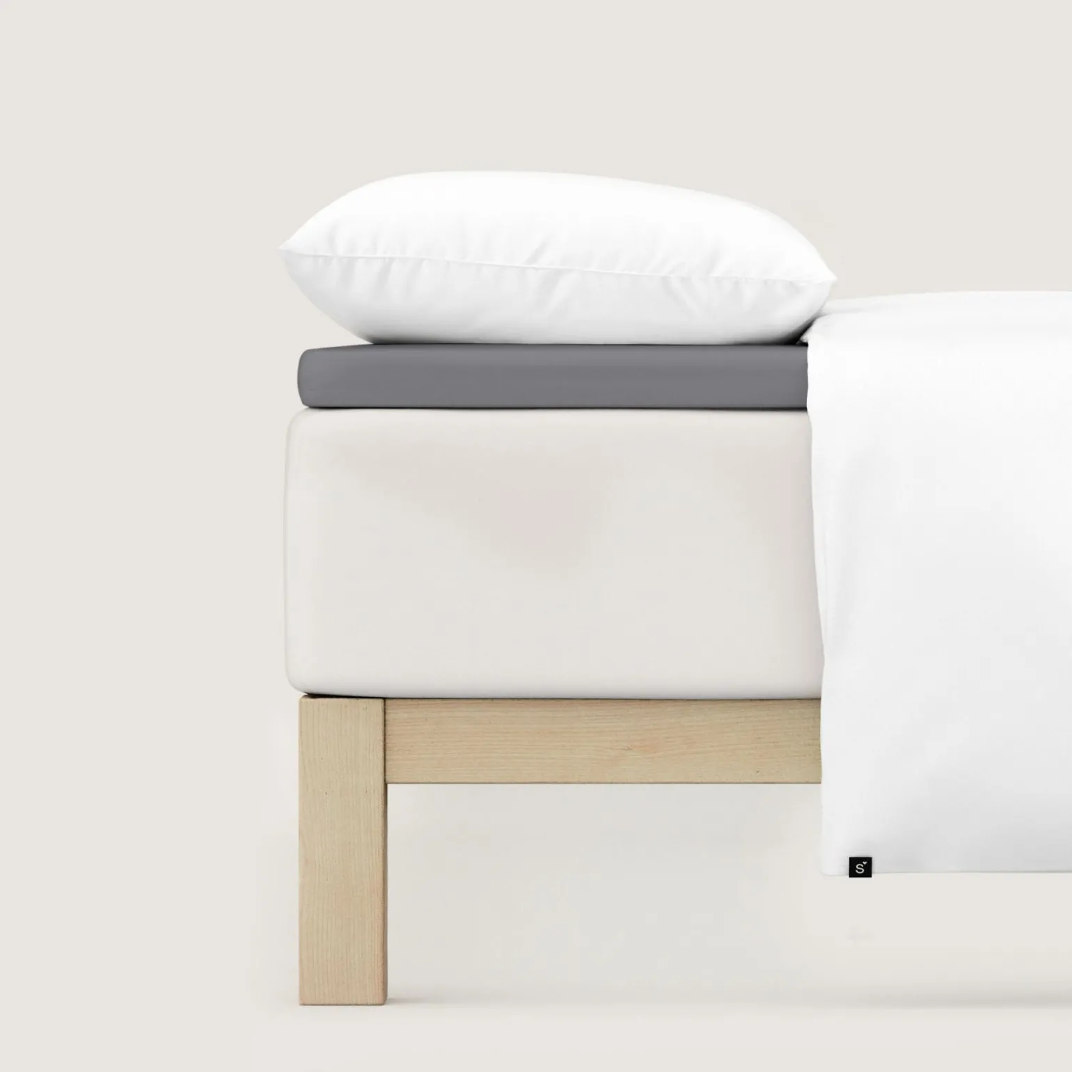 schlafgut Pure-Topper-Spannbettlaken grau