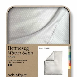 schlafgut WOVEN-FADE-Bettbezug weißbeige