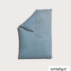 schlafgut WOVEN-FADE-Bettbezug blau