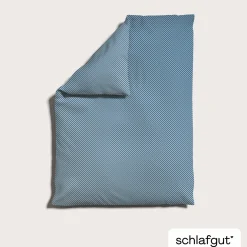 schlafgut WOVEN-FADE-Bettbezug blau