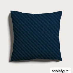schlafgut WOVEN-FADE-Kissenbezug blauschwarz