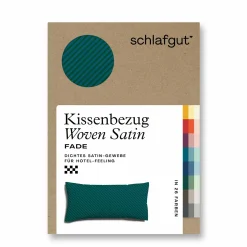 schlafgut WOVEN-FADE-Kissenbezug blau