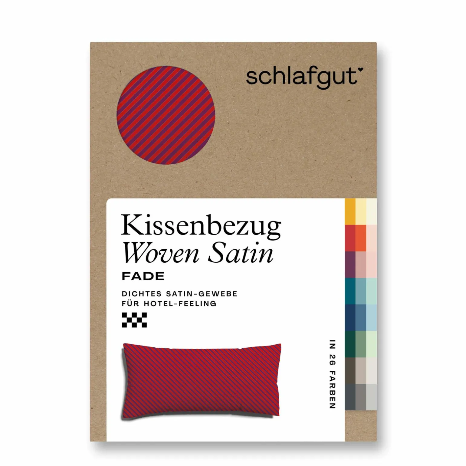 schlafgut WOVEN-FADE-Kissenbezug rotviolett