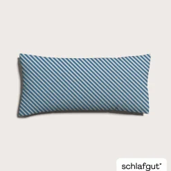schlafgut WOVEN-FADE-Kissenbezug blau