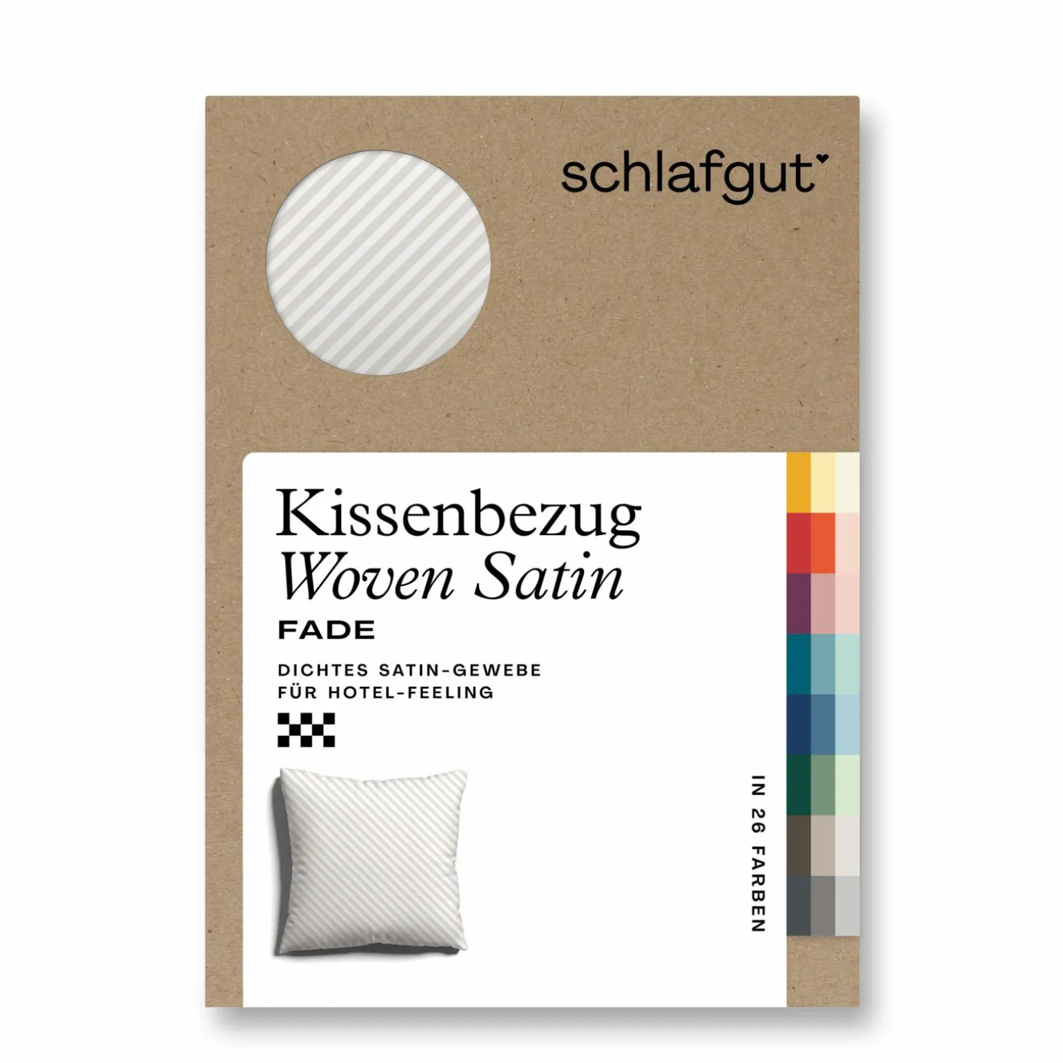 schlafgut WOVEN-FADE-Kissenbezug weißbeige