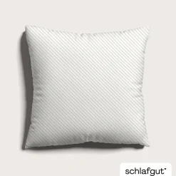 schlafgut WOVEN-FADE-Kissenbezug weißbeige