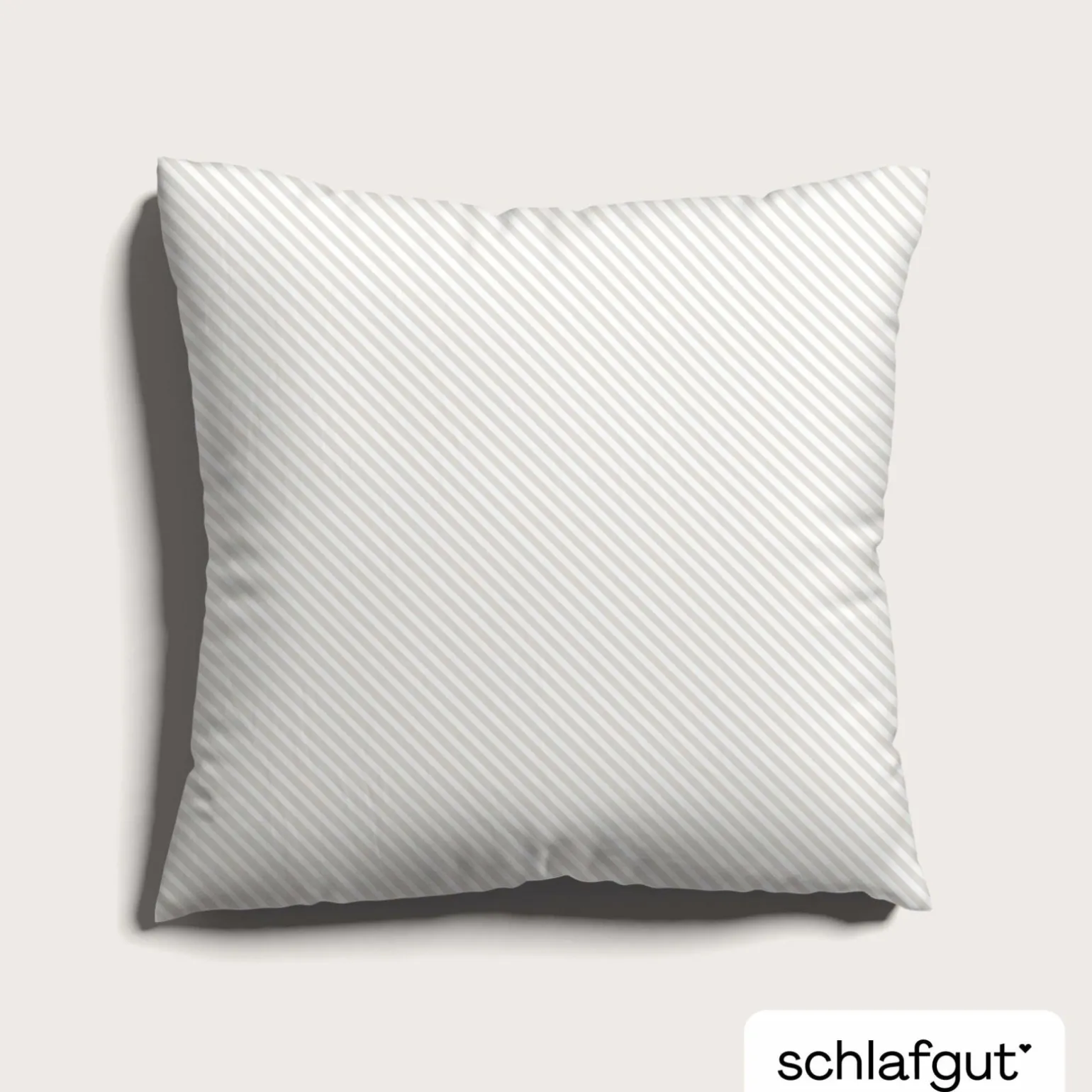 schlafgut WOVEN-FADE-Kissenbezug weißbeige