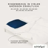 schlafgut WOVEN-FADE-Kissenbezug blauschwarz