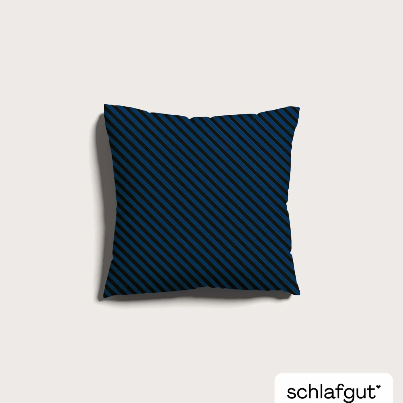 schlafgut WOVEN-FADE-Kissenbezug blauschwarz