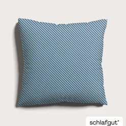 schlafgut WOVEN-FADE-Kissenbezug blau