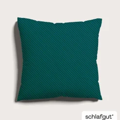 schlafgut WOVEN-FADE-Kissenbezug blau