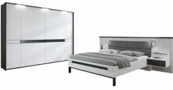 Schlafzimmer weißschwarz