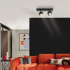 SCHÖNER WOHNEN LED-Deckenleuchte 2flg schwarz