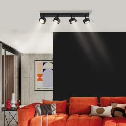 SCHÖNER WOHNEN LED-Deckenleuchte 4flg schwarz