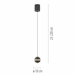SCHÖNER WOHNEN LED-Pendelleuchte 1flg schwarz