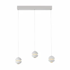 SCHÖNER WOHNEN LED-Pendelleuchte 3flg weiß