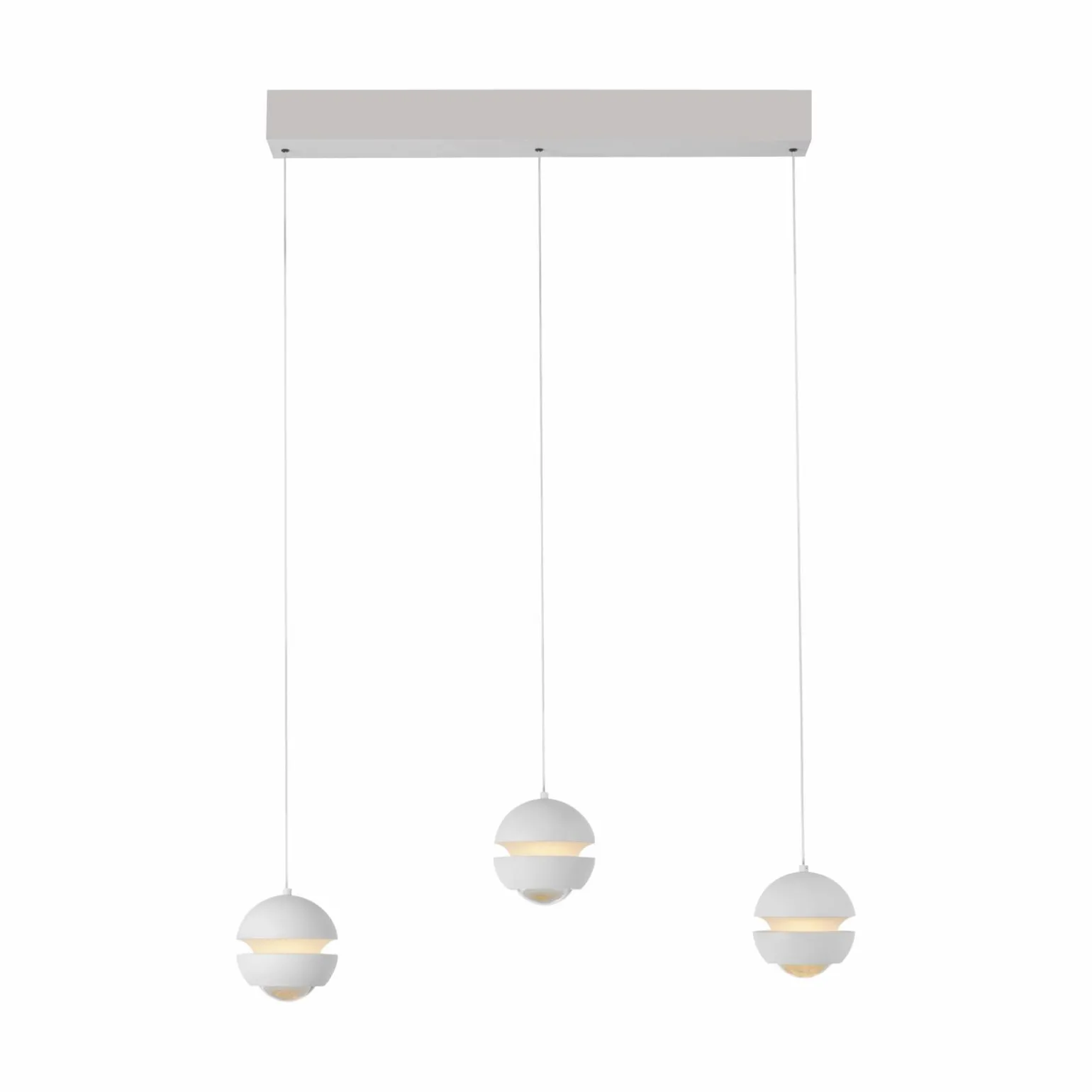 SCHÖNER WOHNEN LED-Pendelleuchte 3flg weiß