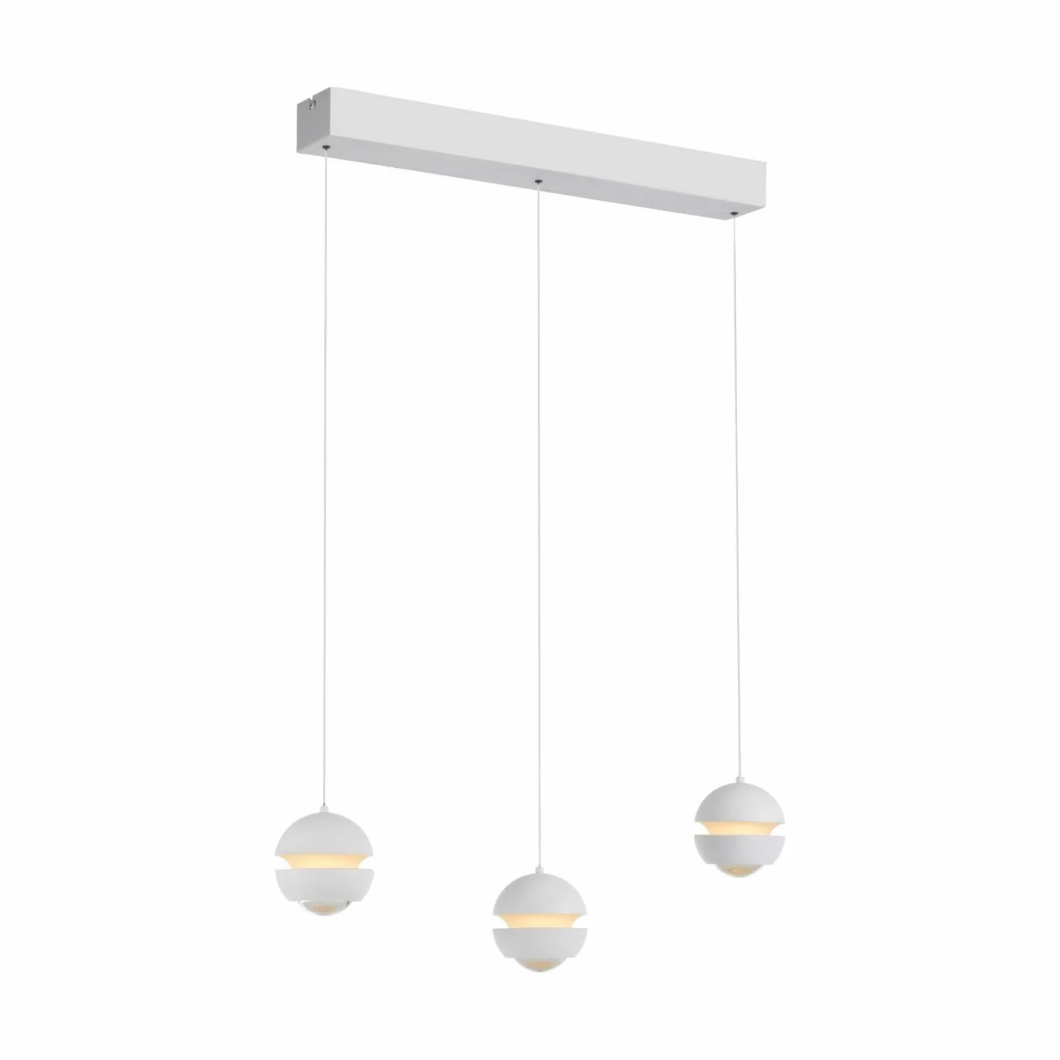 SCHÖNER WOHNEN LED-Pendelleuchte 3flg weiß