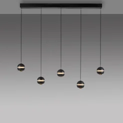 SCHÖNER WOHNEN LED-Pendelleuchte 5flg schwarz