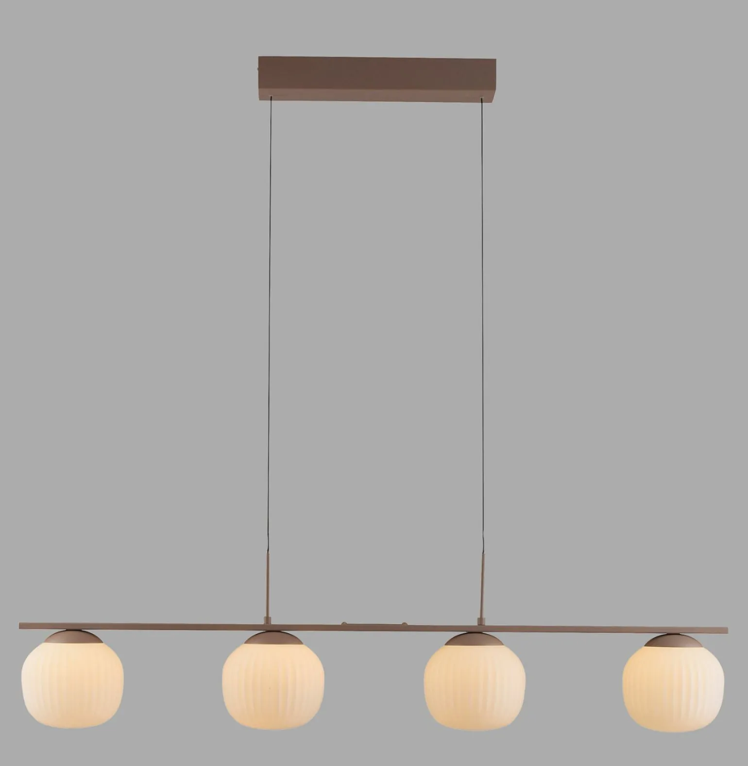 SCHÖNER WOHNEN LED-Pendelleuchte 4flg braun