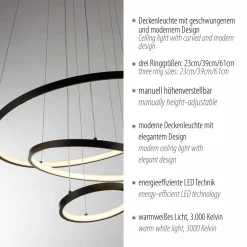 SCHÖNER WOHNEN LED-Pendelleuchte 1flg schwarz