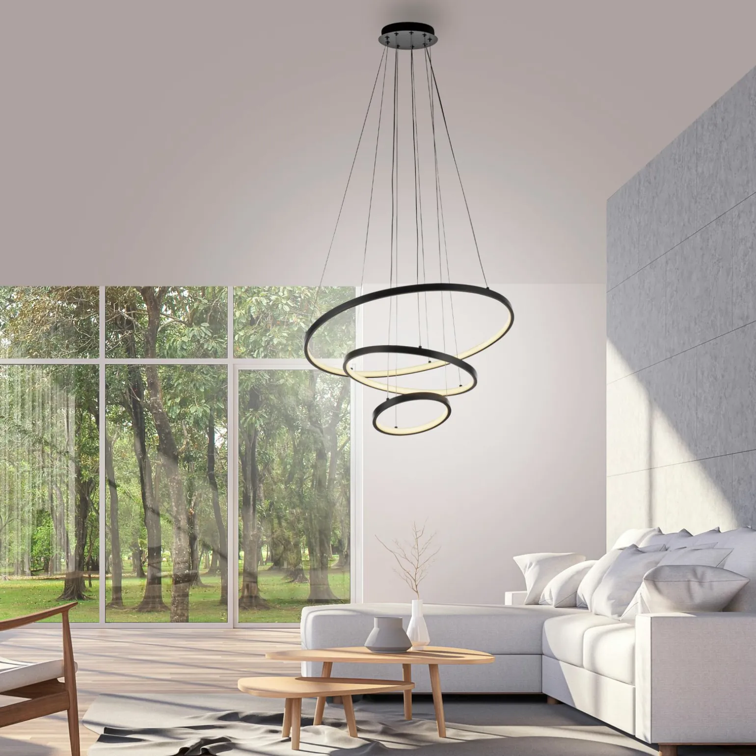 SCHÖNER WOHNEN LED-Pendelleuchte 1flg schwarz