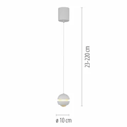 SCHÖNER WOHNEN LED-Pendelleuchte 1flg weiß